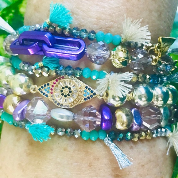 Erimish Bracelets ⭐️ Brand New Carnival LOLLIPOP STACK- NEW CONDITION - STRETCH - Picture 7 of 9